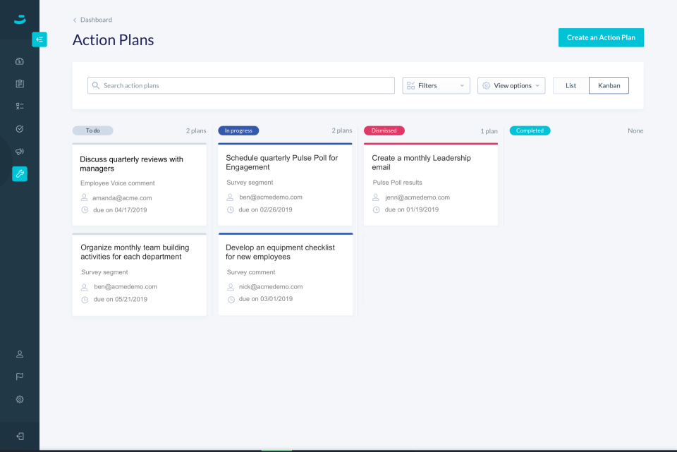 screenshot of Betterworks Engage